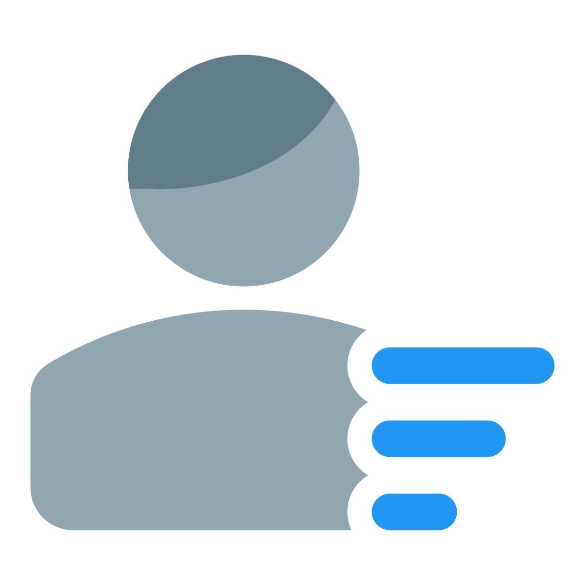 left aligned user list icon