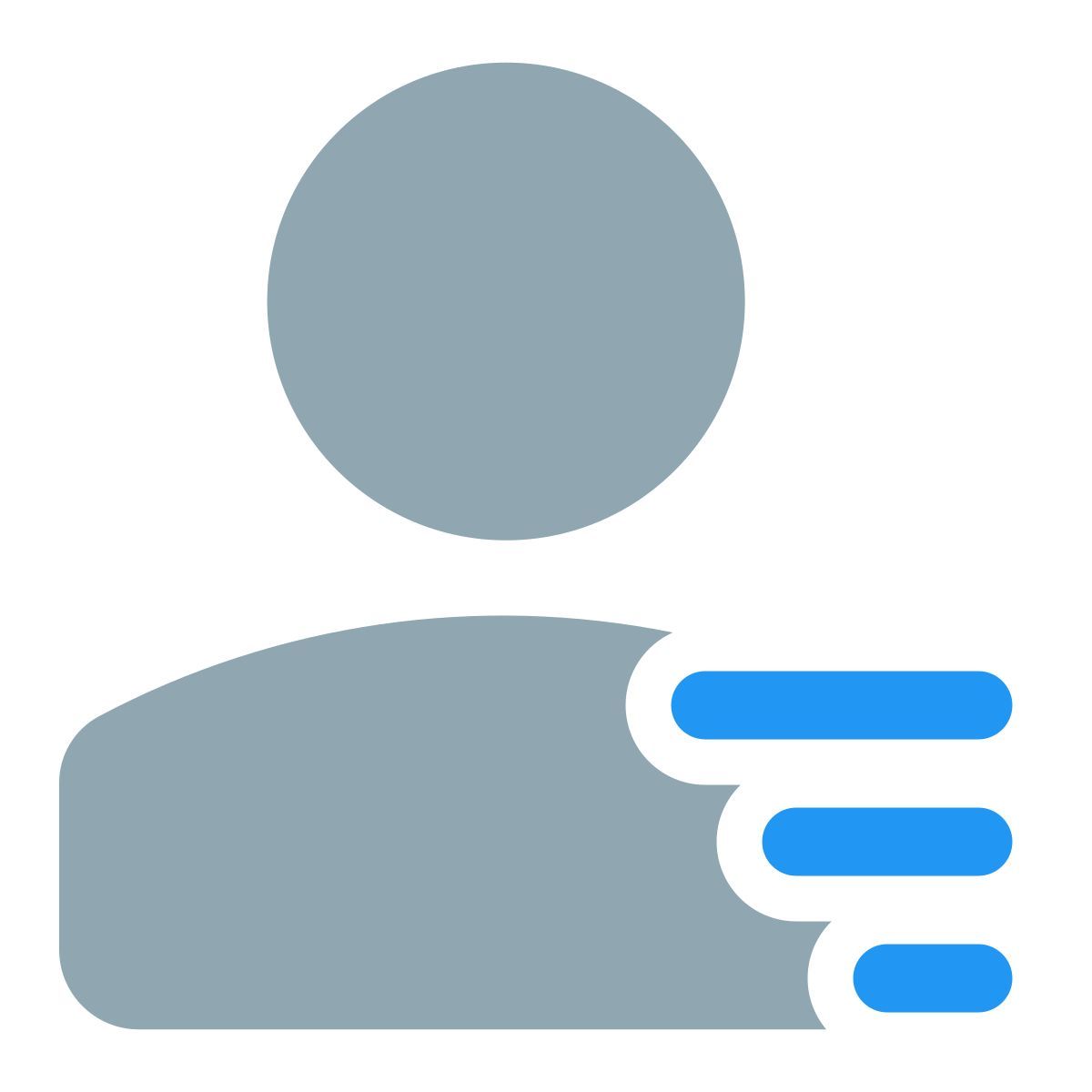 right aligned user list icon