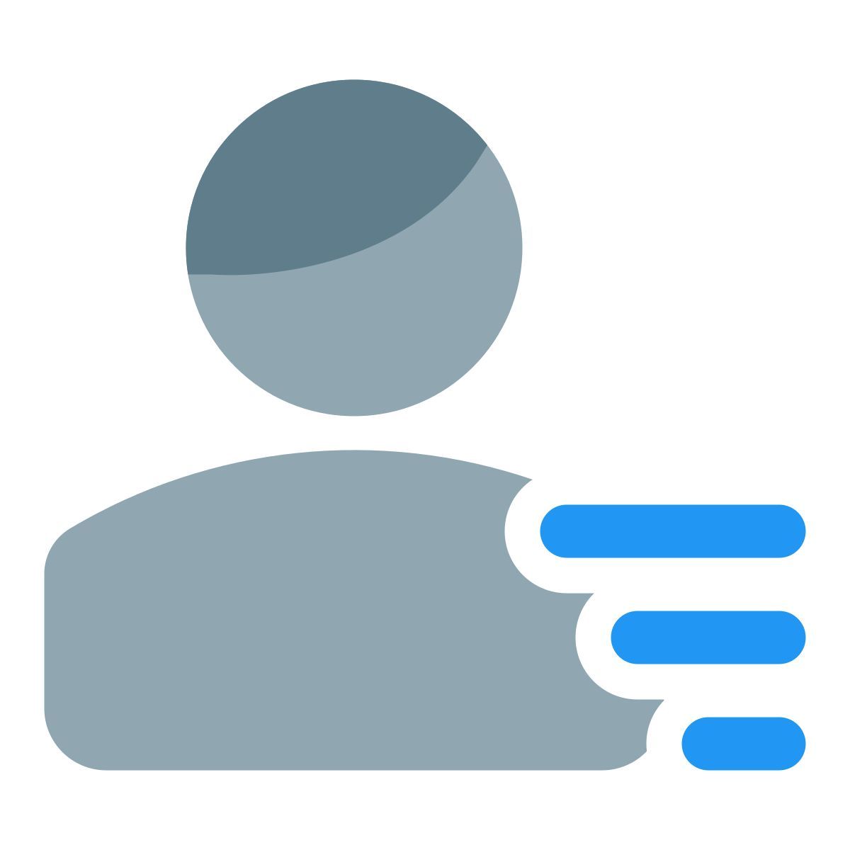 elenco utenti allineato a destra icon