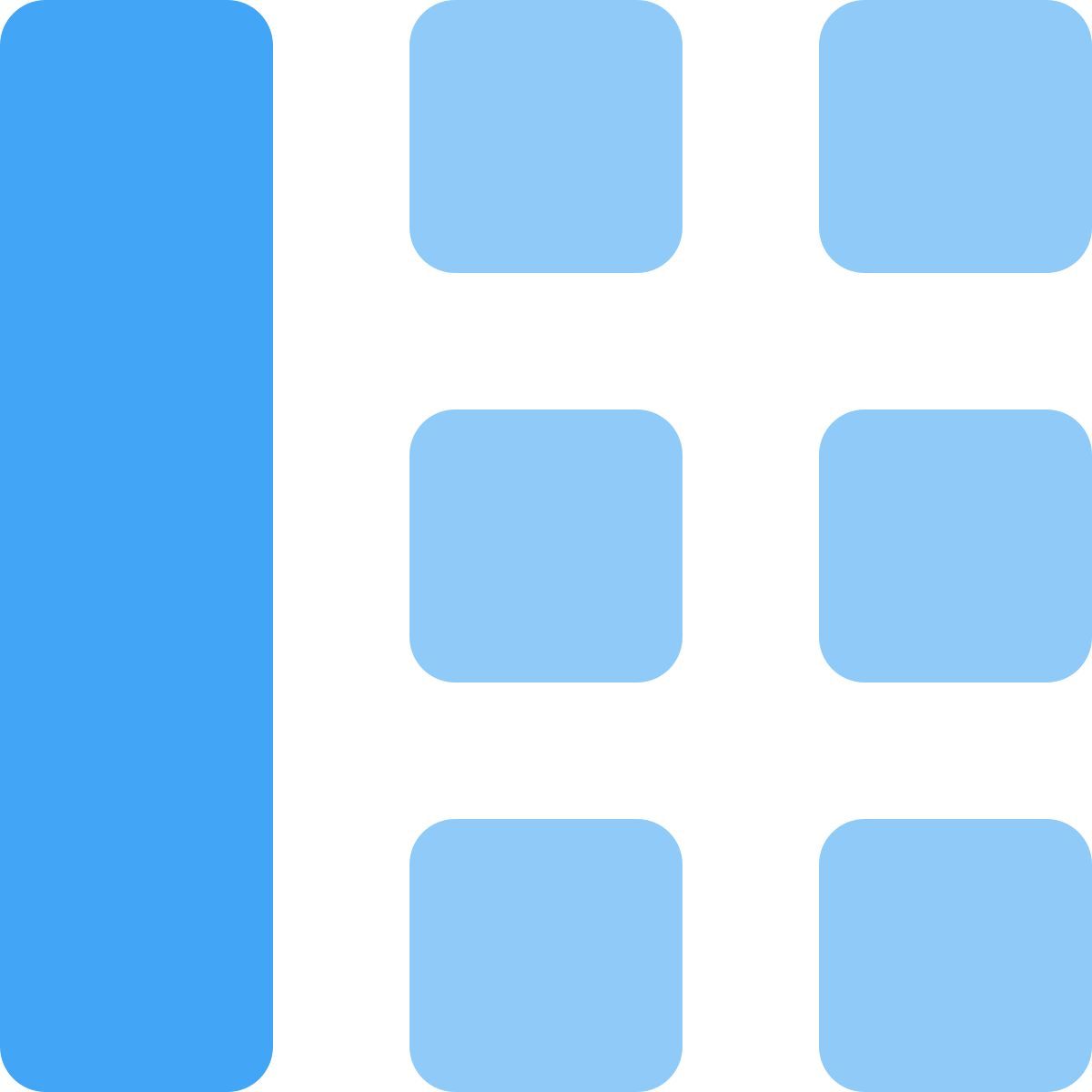 square layout with sidebar icon