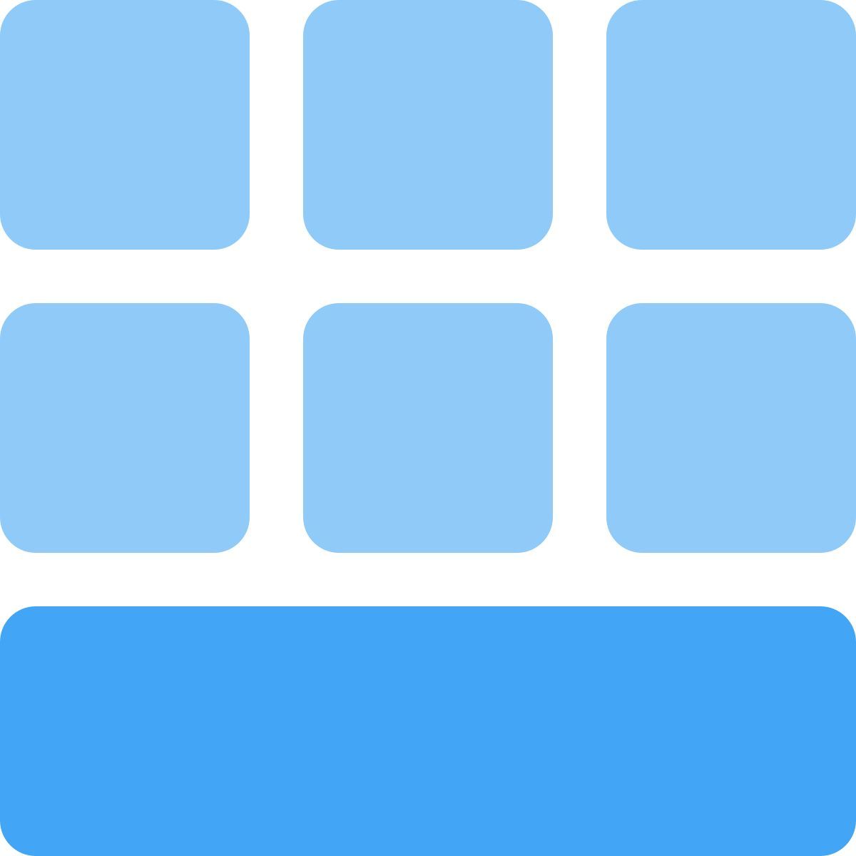 grid with bottom row icon