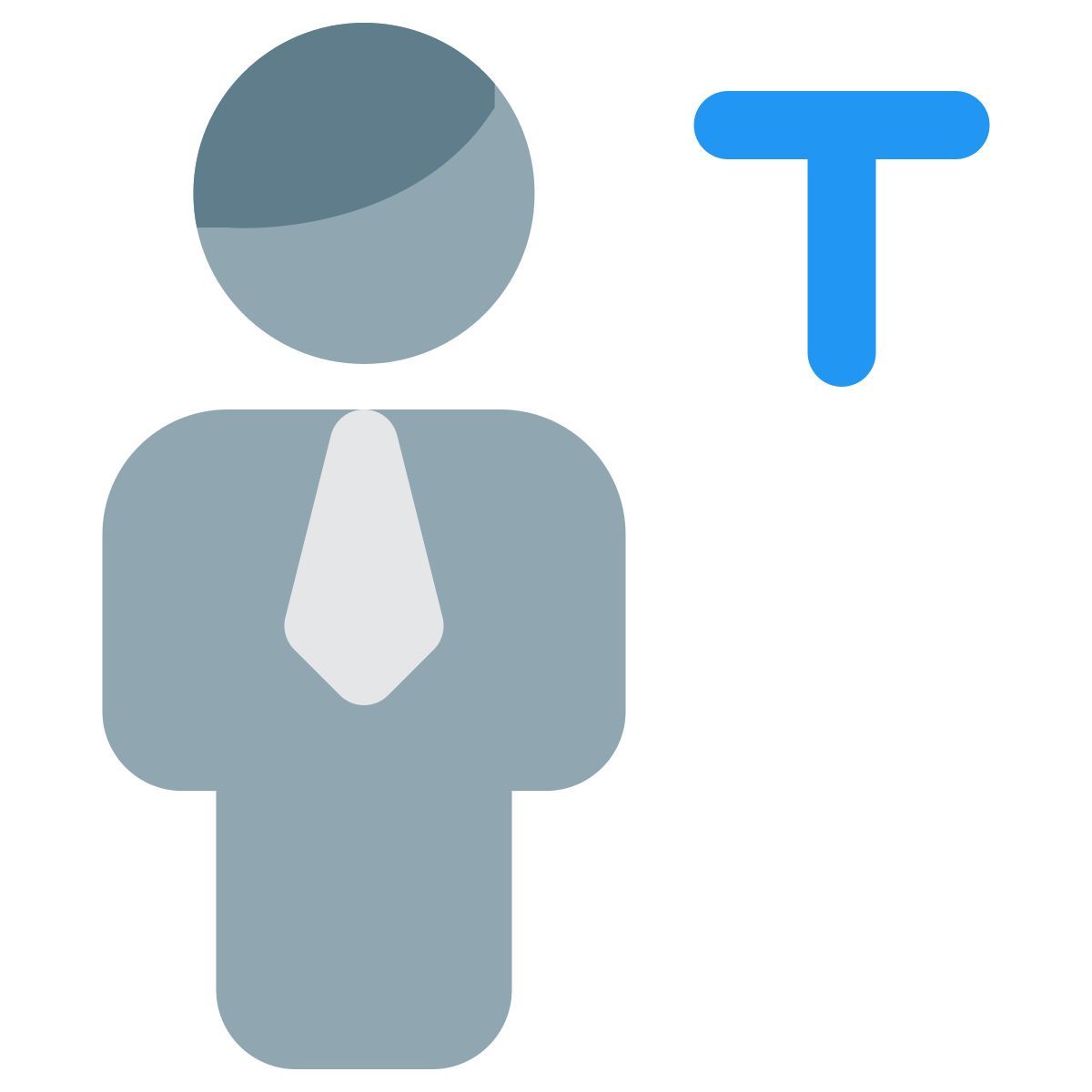 text edit of a document for label and title layout icon