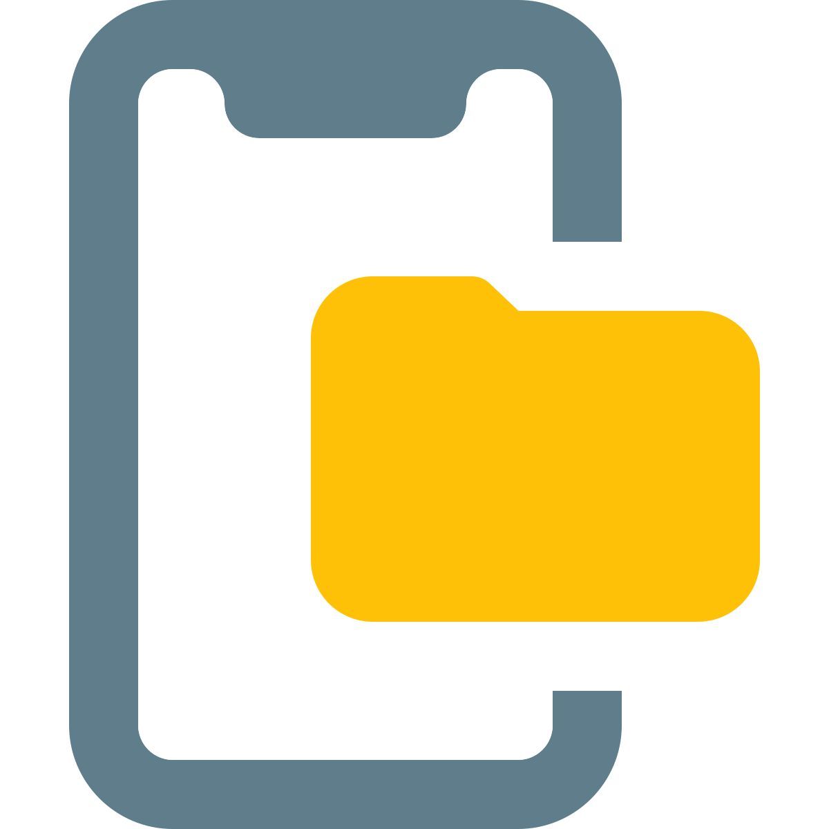 cartelle interne dello smartphone esterno con gestione file sviluppo color tal revivo icon