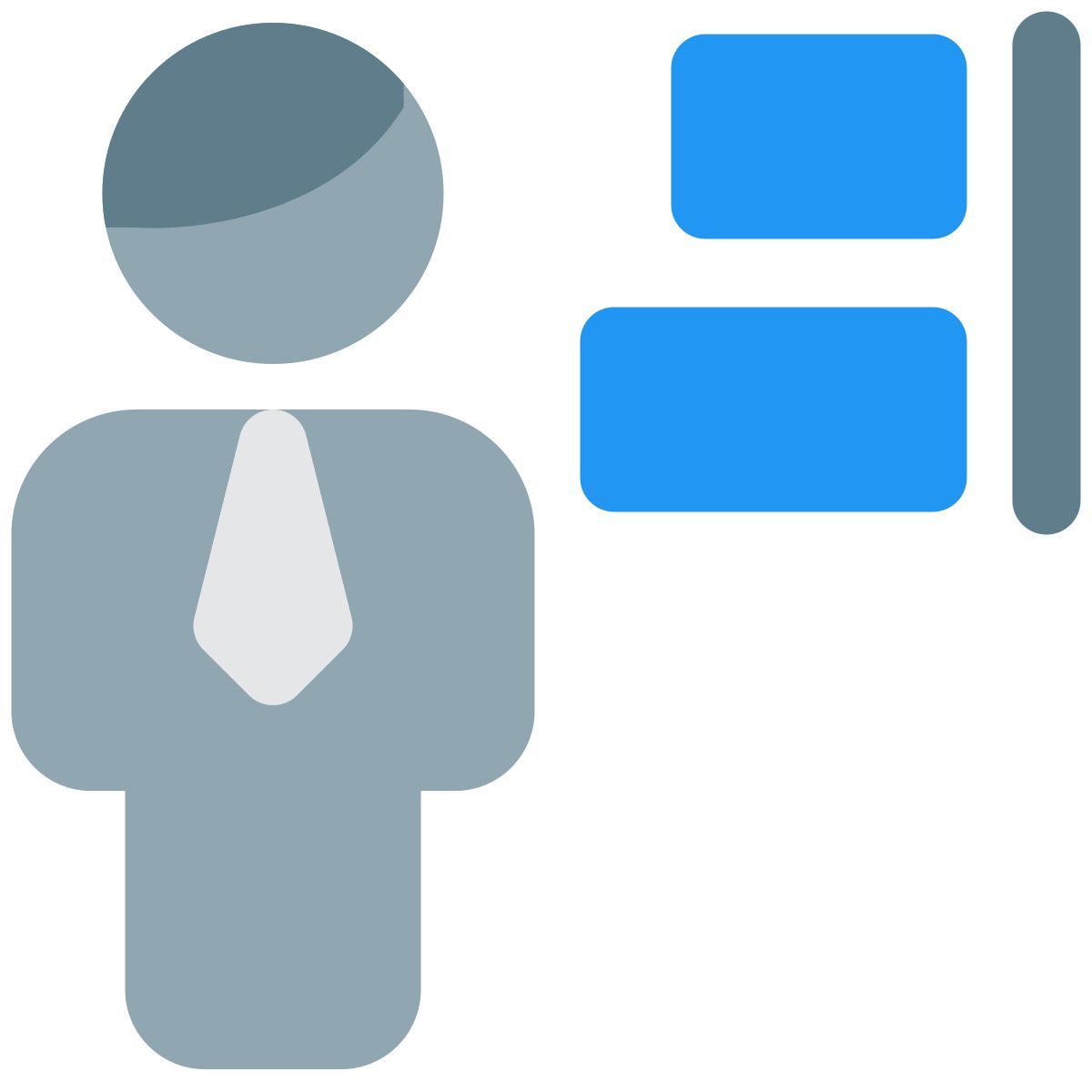 top right alignment of a word document for an businessman to adjust icon