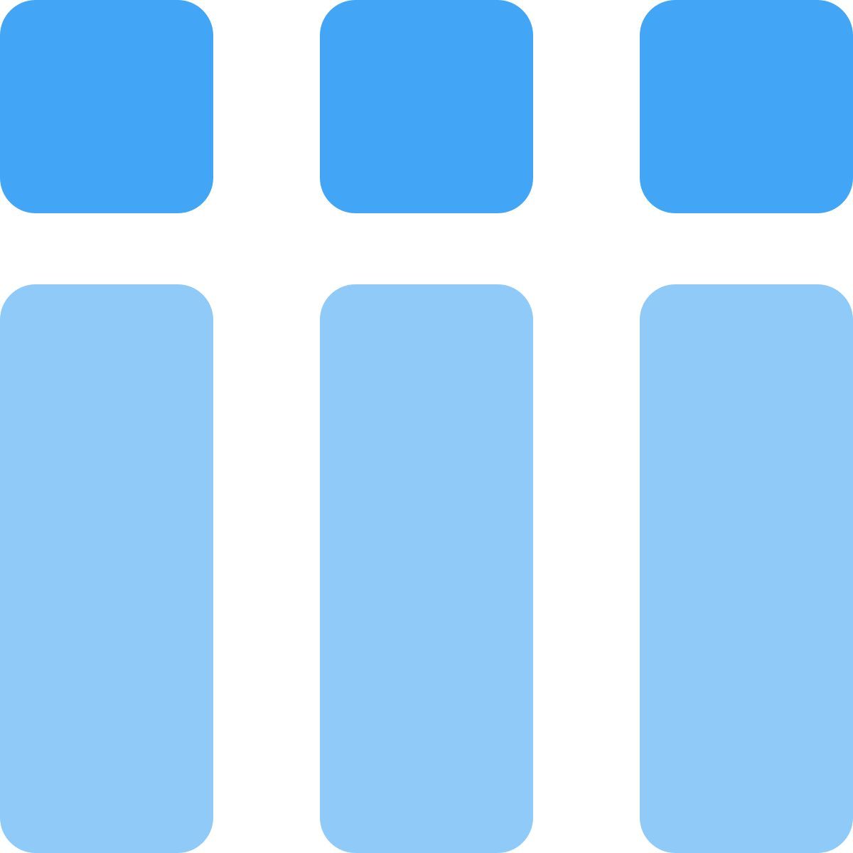 disposición de barras verticales icon