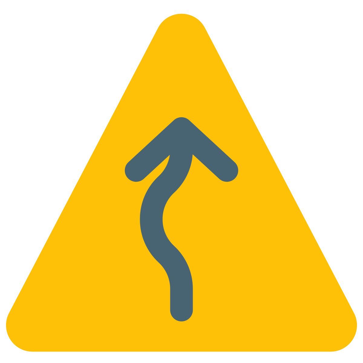 señal de carretera sinuosa icon