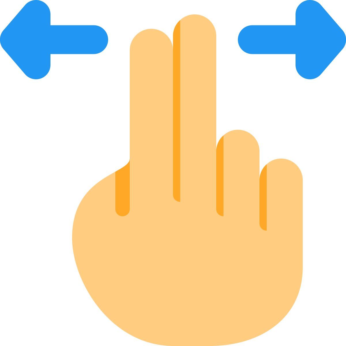 double finger horizontal scroll icon