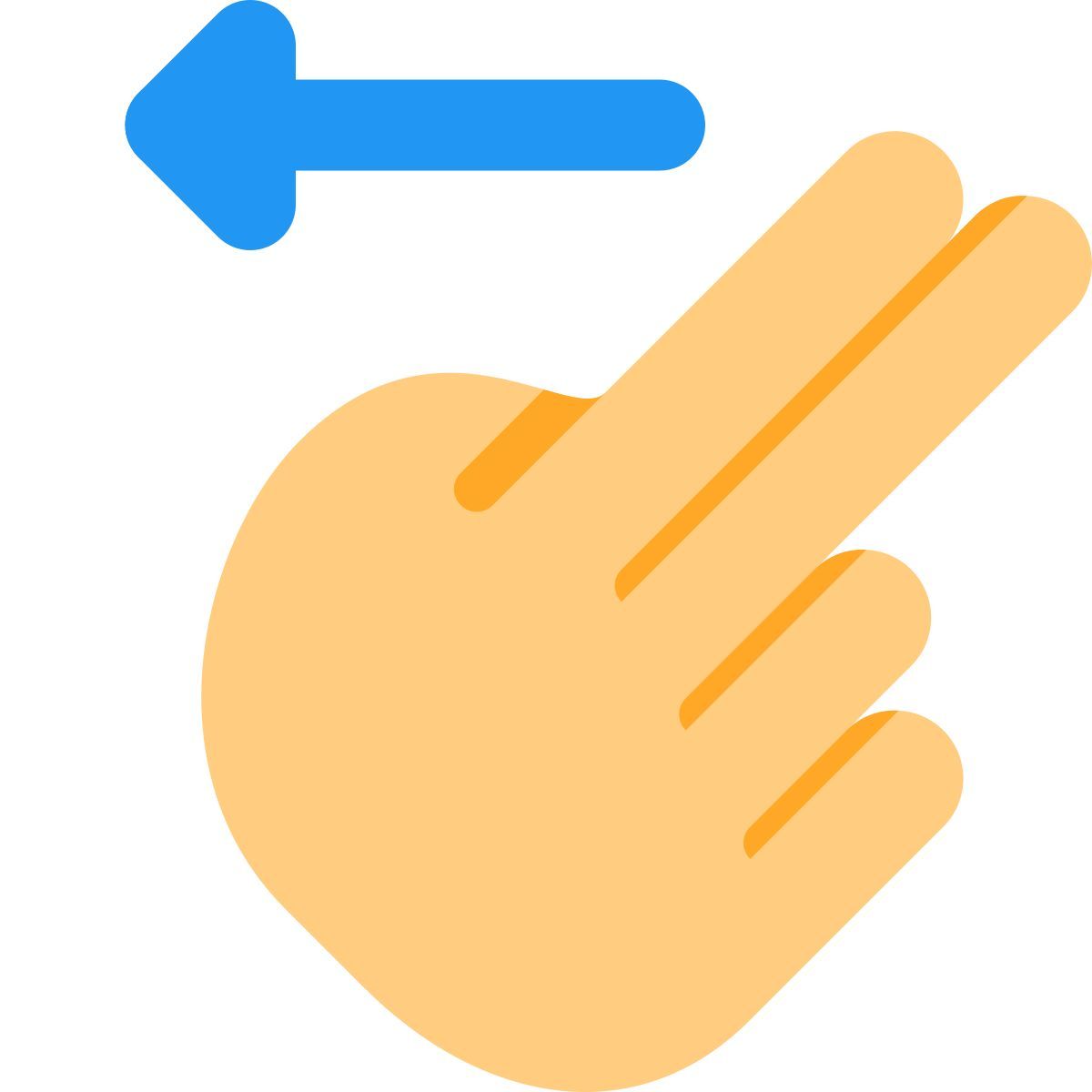 two finger swipe left icon