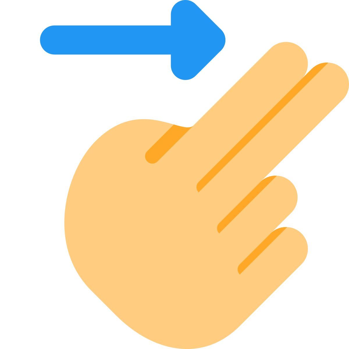 two finger swipe right icon