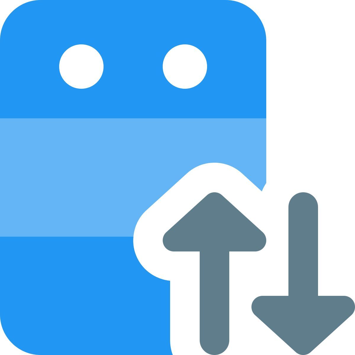 échange de données sur le serveur icon