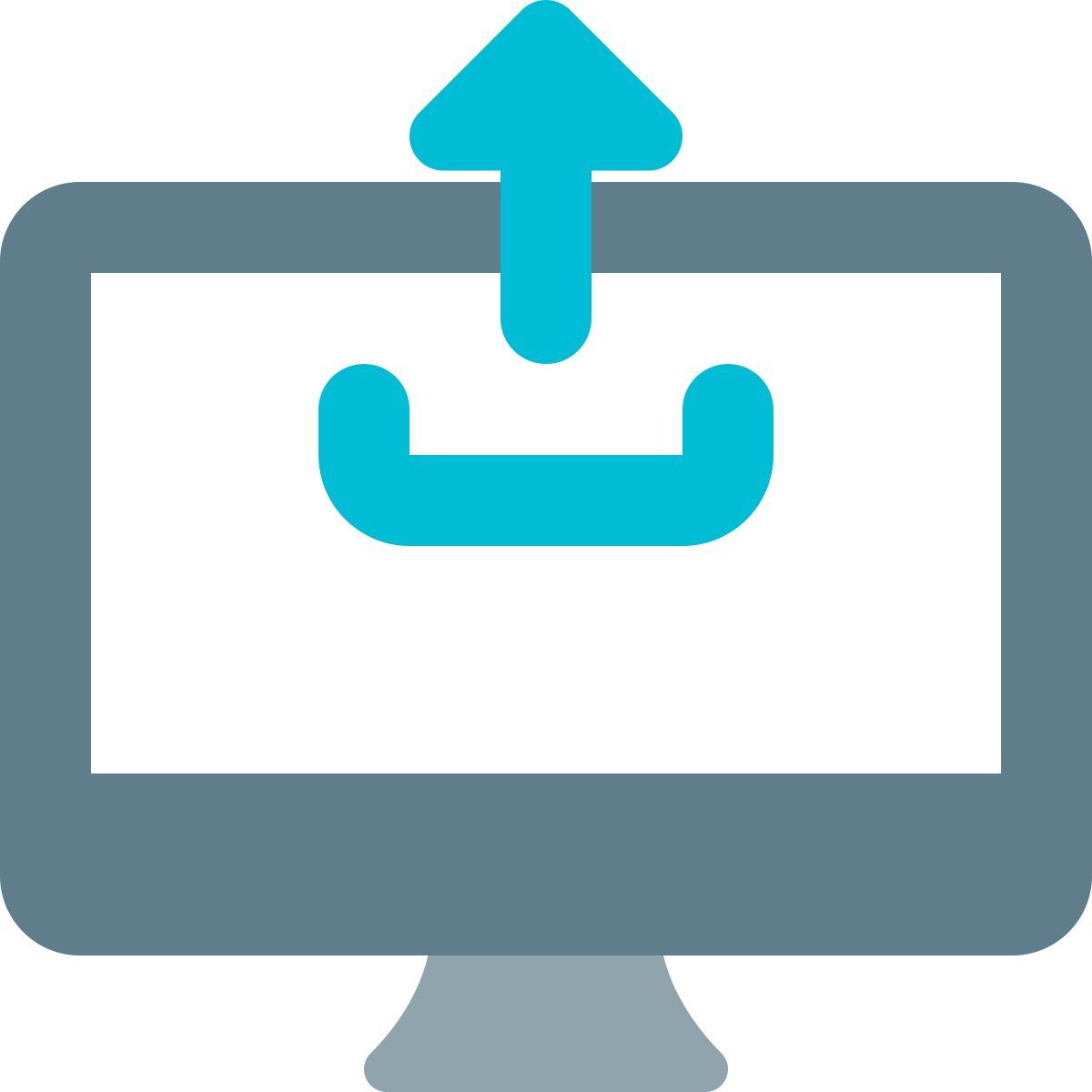 computer upload icon
