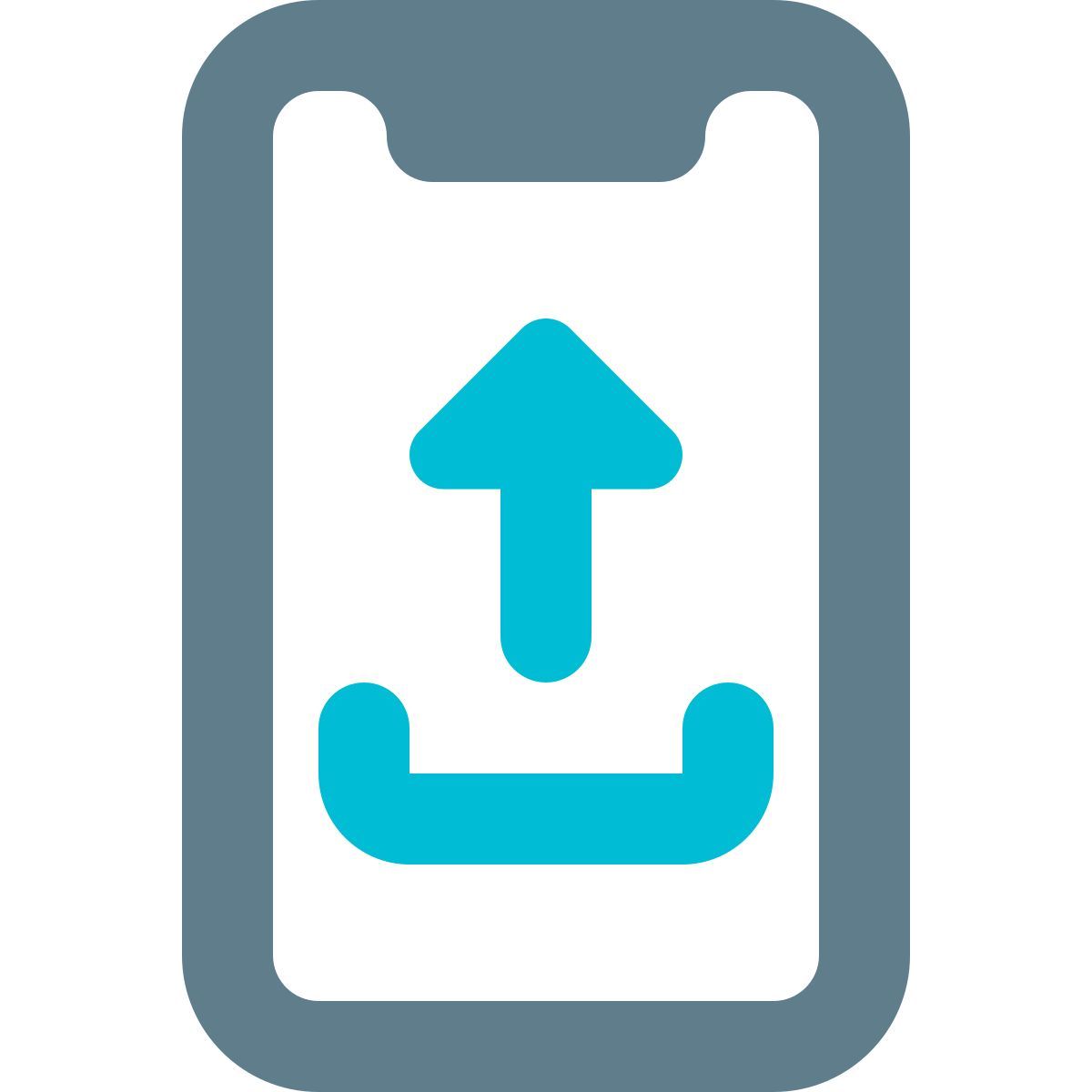 smartphone upload icon