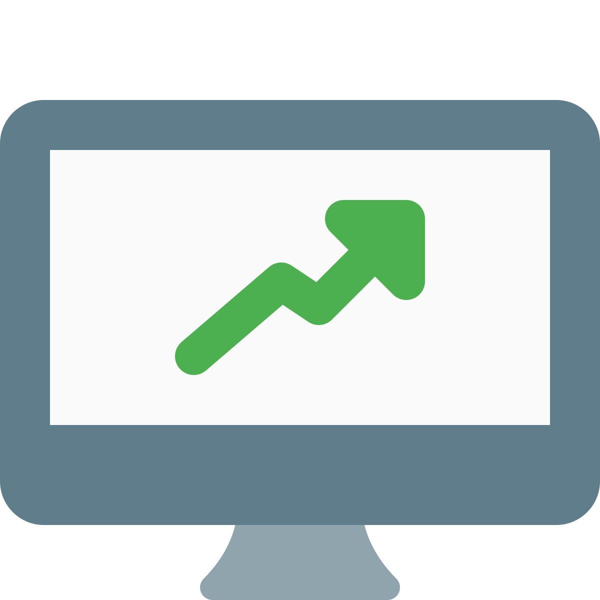 computadora con gráficos de líneas icon