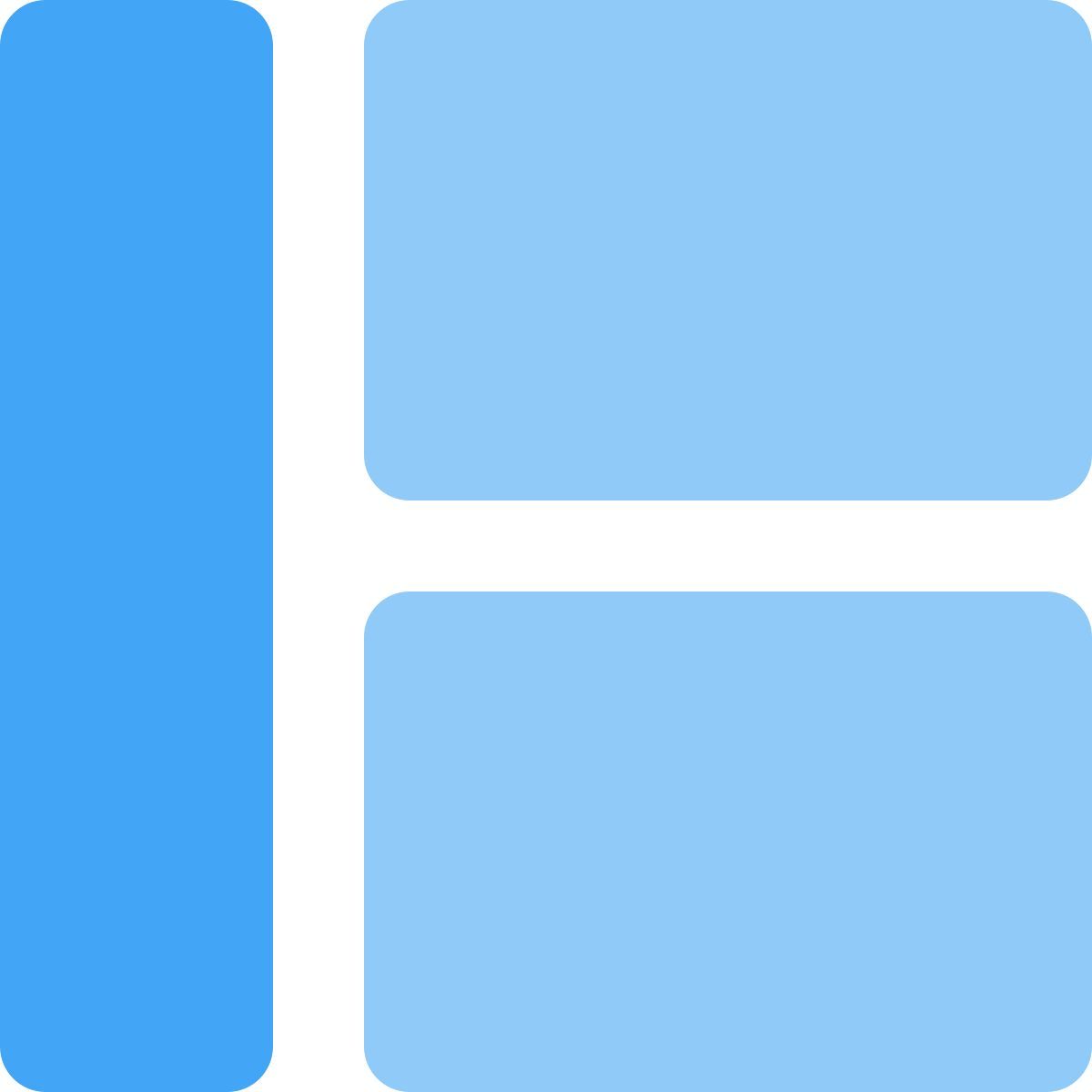 수직 패널이 있는 레이아웃 icon