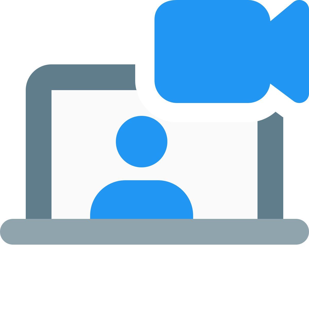 laptop video call icon