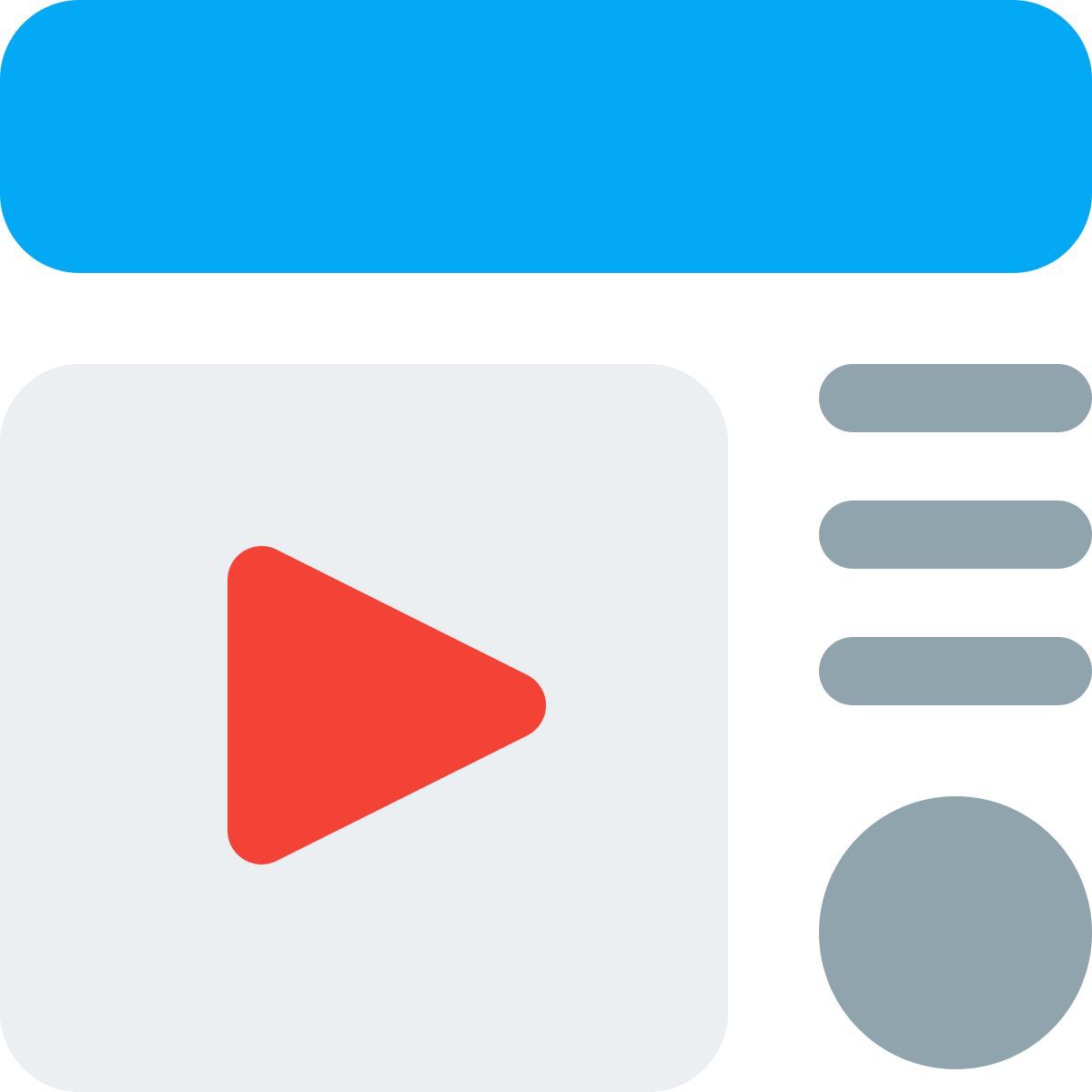 vídeo con texto icon