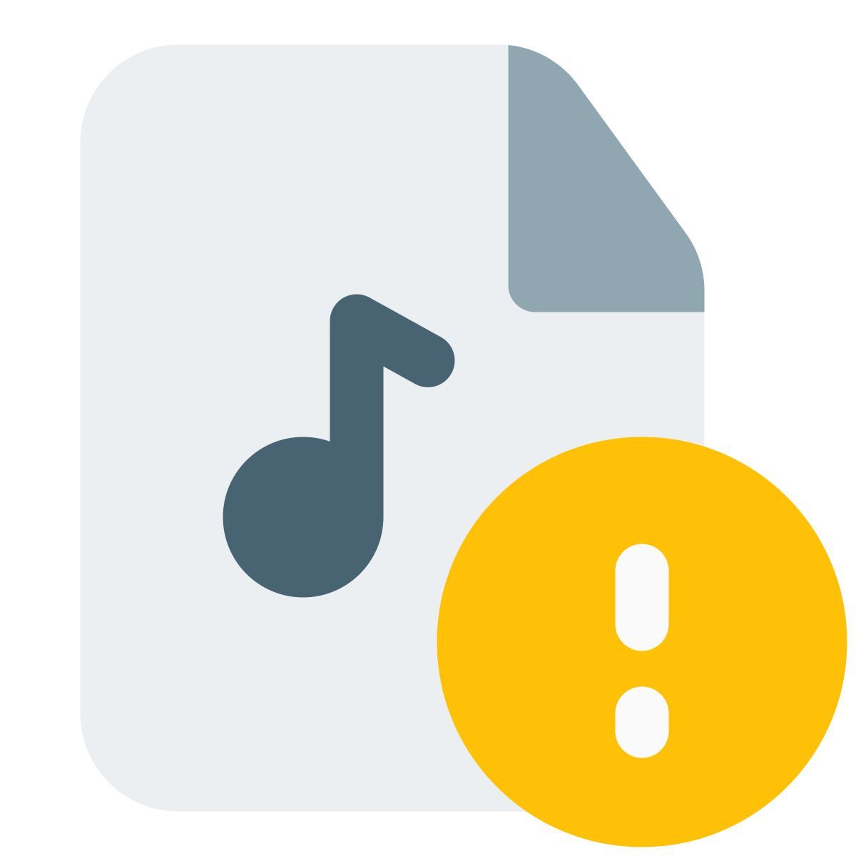 alerta de arquivo de música icon