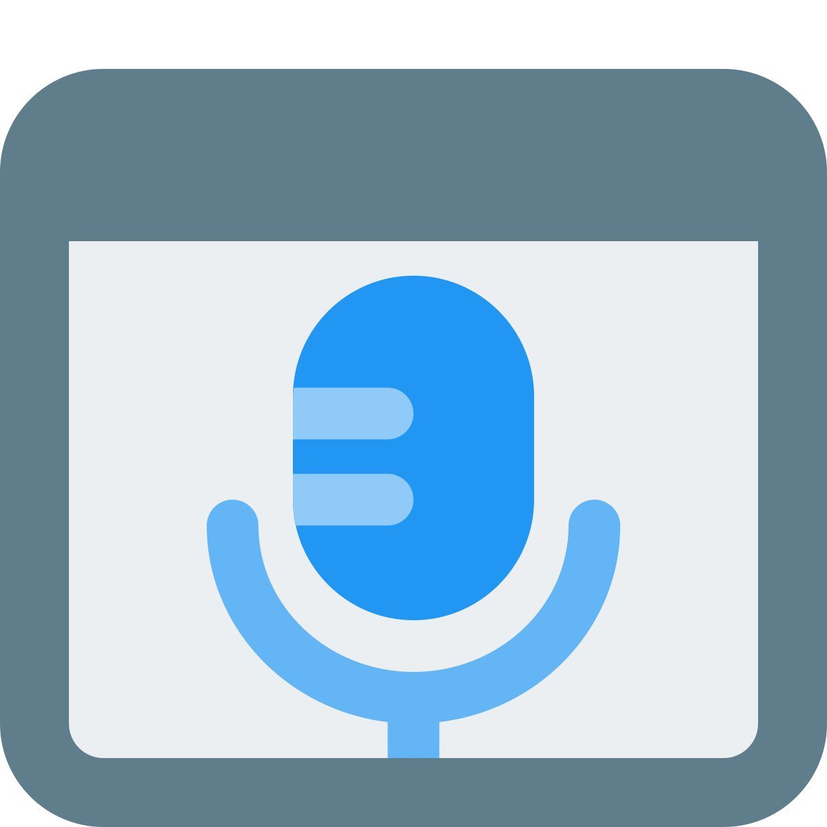 navegador com microfone icon