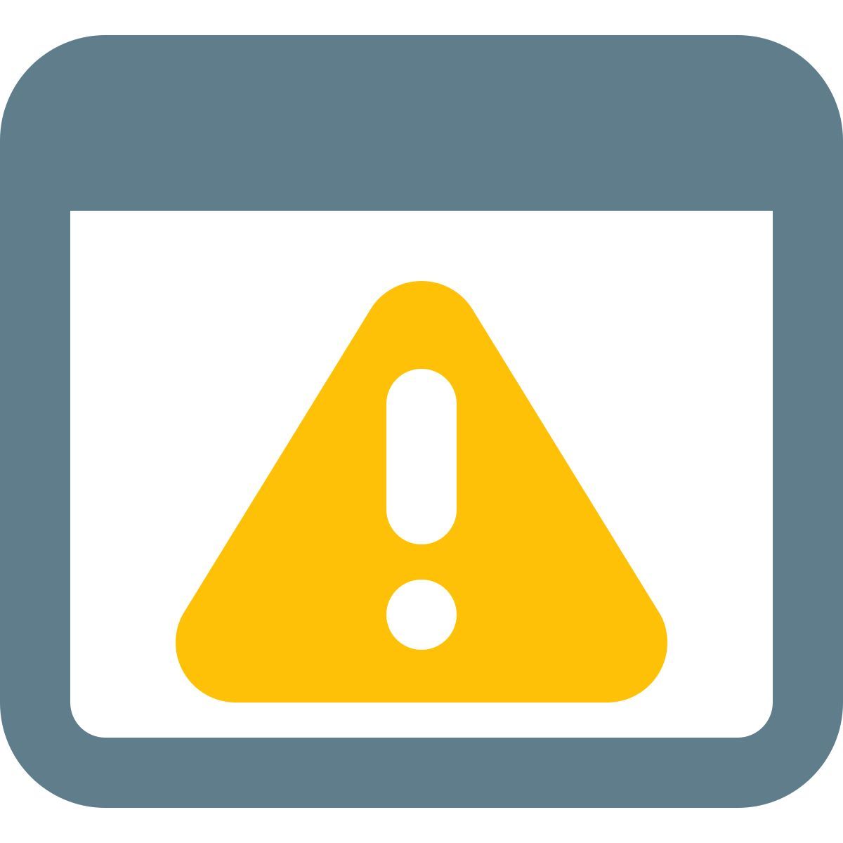 web warning icon
