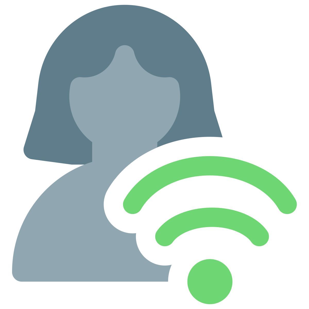 wireless internet router key shared with single user in a company icon
