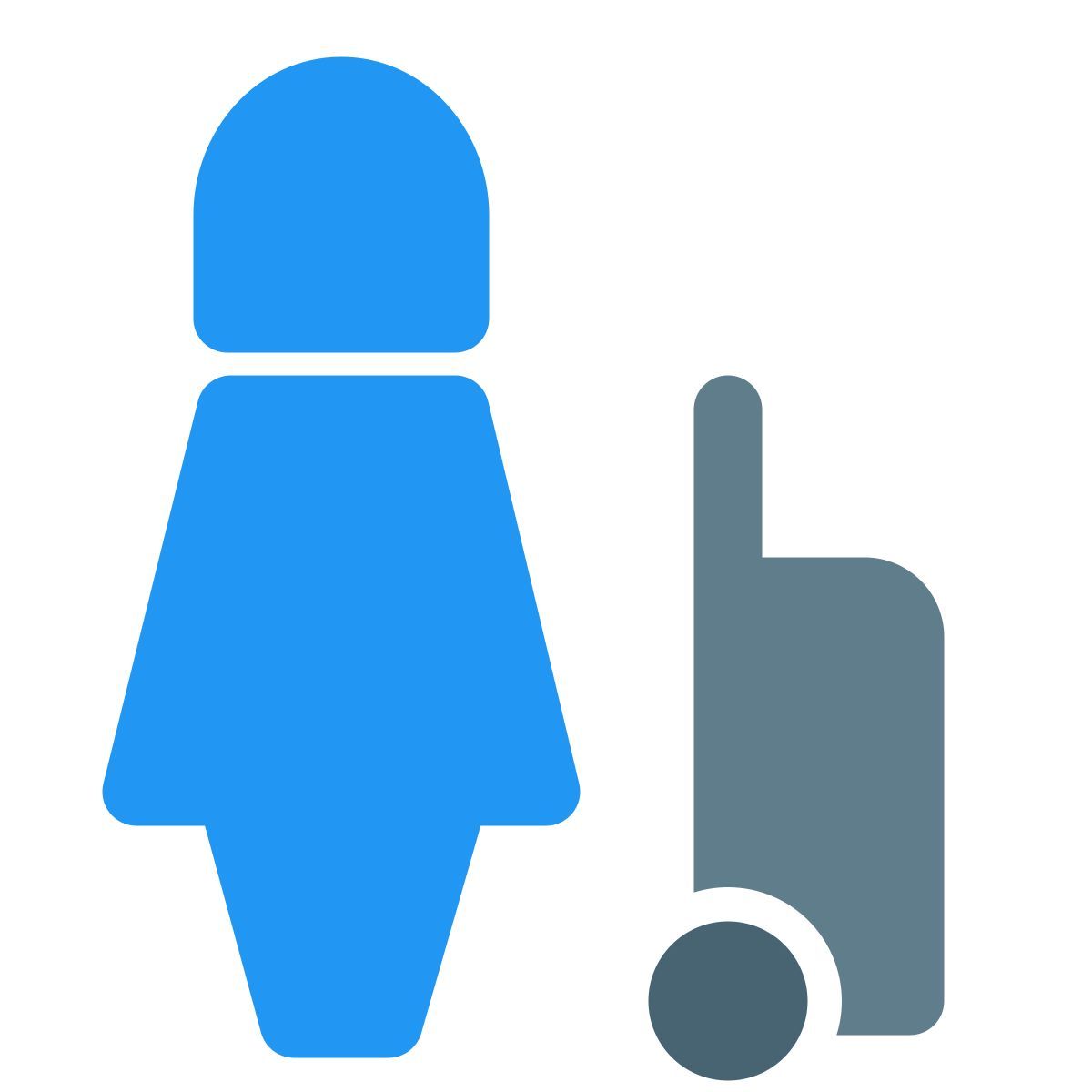 travelling woman icon