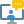 external online-chat-conversation-with-speech-bubble-in-monitor-meeting-color-tal-revivo icon