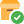 external quality-check-with-tick-mark-on-a-cargo-delivery-box-delivery-color-tal-revivo icon