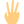 external three-fingers-raised-hand-gesture-with-back-of-the-hand-votes-color-tal-revivo icon