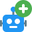 external add-a-function-to-a-robot-isolated-on-white-background-artificial-color-tal-revivo icon