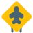 external airport-sign-board-with-an-airplane-layout-traffic-color-tal-revivo icon