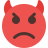 external angry-devil-face-emoticon-with-pair-of-horn-smiley-color-tal-revivo icon