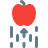 external apple-with-an-upward-logotype-isolated-on-white-background-science-color-tal-revivo icon