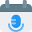 external audio-schedule-and-vocal-content-on-a-calendar-seo-color-tal-revivo icon