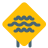 external big-waves-warning-on-a-sign-board-layout-traffic-color-tal-revivo icon