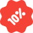 external clothing-store-discount-offer-of-about-ten-percent-badges-color-tal-revivo icon