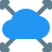 external cloud-computing-system-with-direction-in-all-four-corners-cloud-color-tal-revivo icon