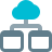 external cloud-server-connected-with-multiple-network-window-server-color-tal-revivo icon