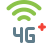 external fourth-generation-cellular-plus-and-internet-connectivity-logotype-mobile-color-tal-revivo icon