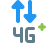 external fourth-generation-network-plus-and-internet-connectivity-logotype-mobile-color-tal-revivo icon