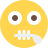 external frustrated-emoji-zipper-mouth-shared-online-in-messenger-smiley-color-tal-revivo icon