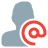 external male-user-emailing-and-contacting-other-staff-members-closeupman-color-tal-revivo icon