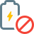 external no-power-or-battery-banned-indication-logotype-battery-color-tal-revivo icon