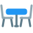 external restaurant-table-with-chairs-for-two-is-vacated-restaurant-color-tal-revivo icon