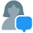 external single-female-user-chatting-with-their-family-members-closeupwoman-color-tal-revivo icon
