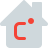 external smart-home-with-thermostat-attached-measuring-temperature-in-degree-celsius-house-color-tal-revivo icon