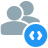 external team-of-multiple-peers-joining-the-workforce-of-coding-classicmultiple-color-tal-revivo icon
