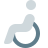 external wheelchair-logotype-as-a-place-reserved-for-disabled-people-hospital-color-tal-revivo icon