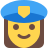 external woman-police-character-in-duty-uniform-emoji-smiley-color-tal-revivo icon
