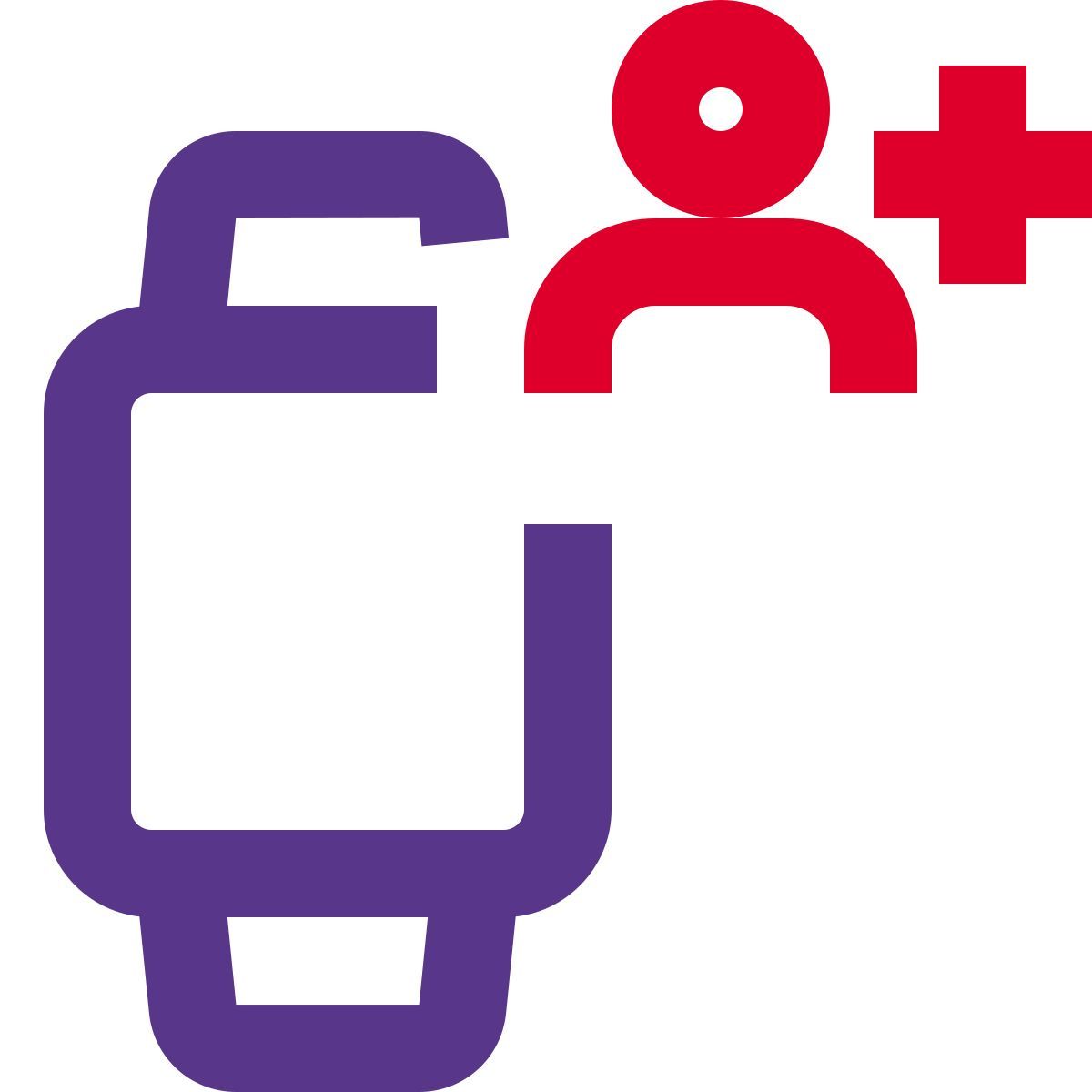 adicionar usuário de smartwatch icon