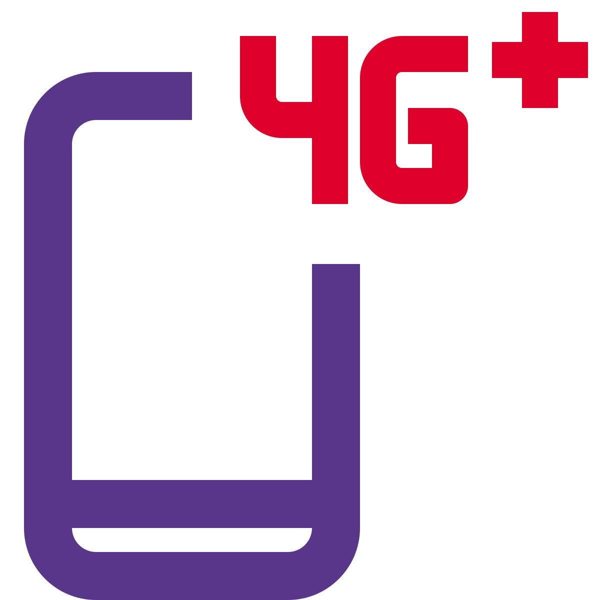 téléphone 4g plus icon